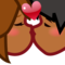 Kiss - Medium Black emoji on Emojidex